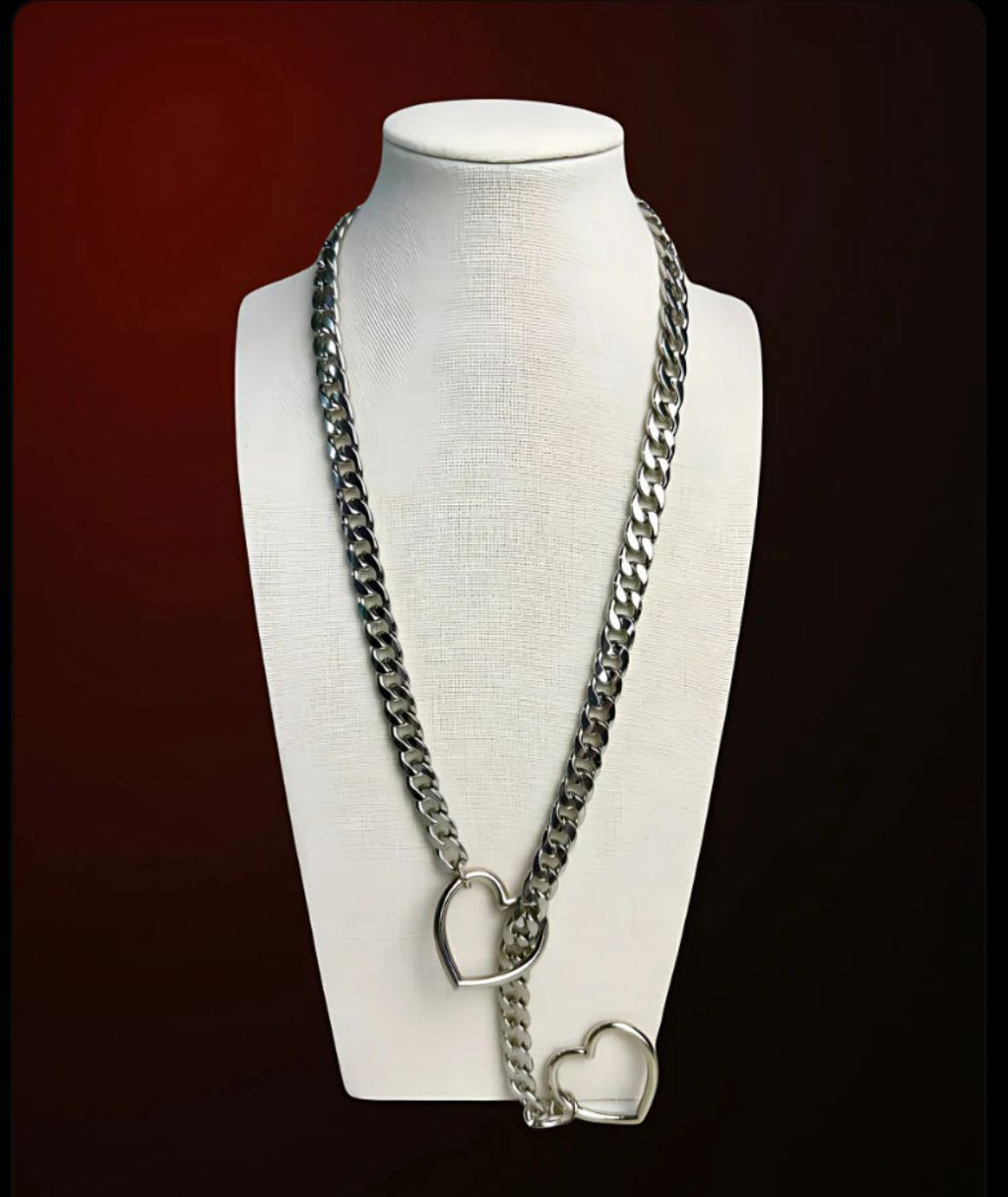 HEART SLIP CHAIN NECKLACE